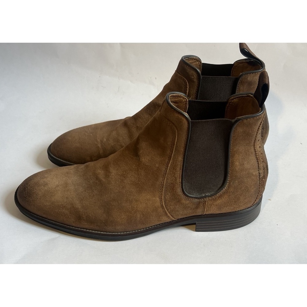 Johnston & Murphy Minimalist Fall Mens Brown Nubuck Chelsea Ankle Boots Size 8.5